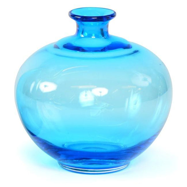 Blue Rounded Glass Vase Gil And Roy Props