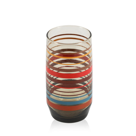 Colorful Striped Glass Cups