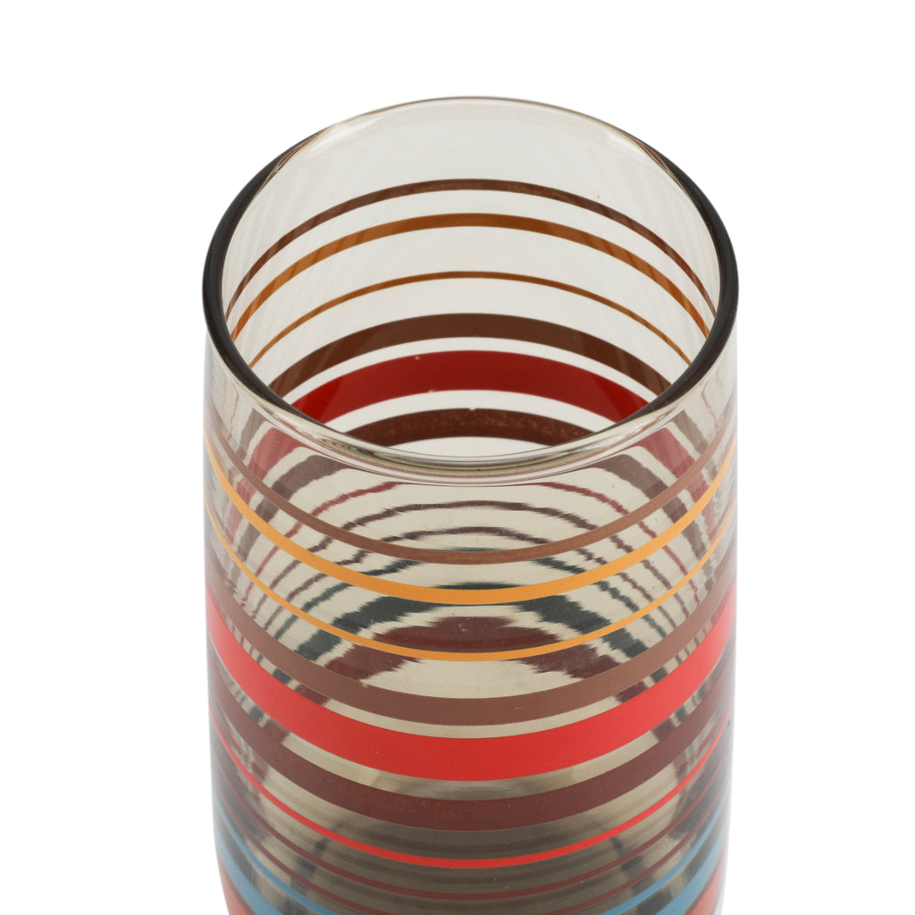 Colorful Striped Glass Cups