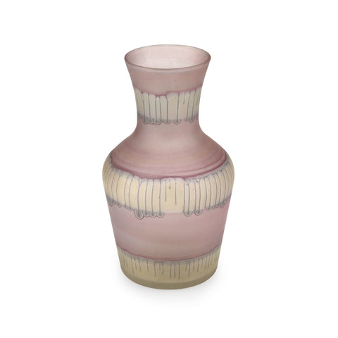 Pink Purple Khaki Drip Vase Frosted (A+D)