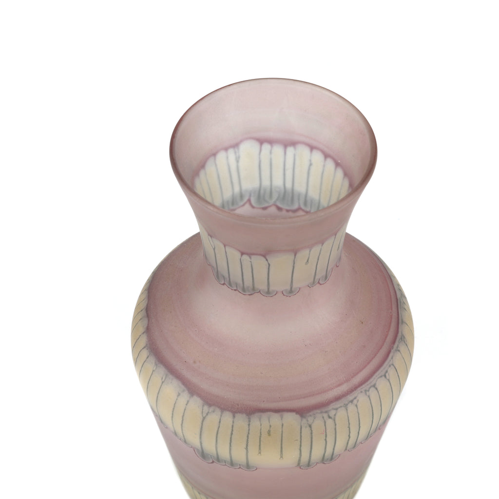 Pink Purple Khaki Drip Vase Frosted (A+D)