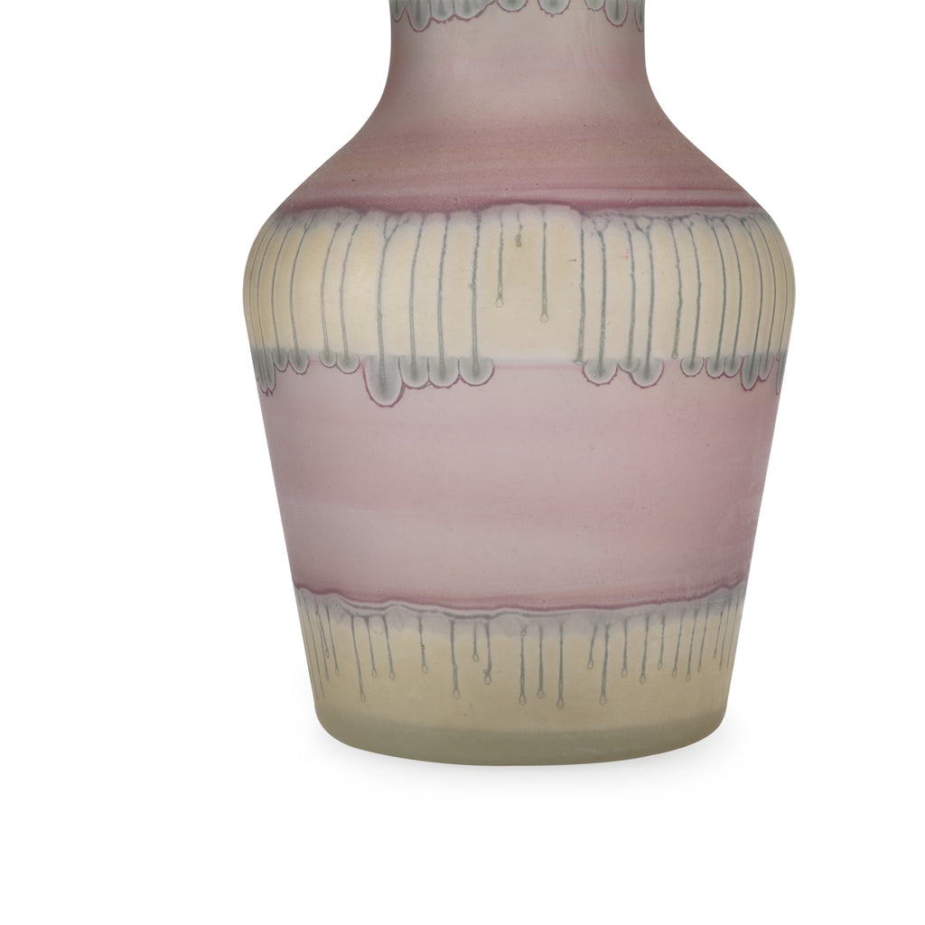 Pink Purple Khaki Drip Vase Frosted (A+D)