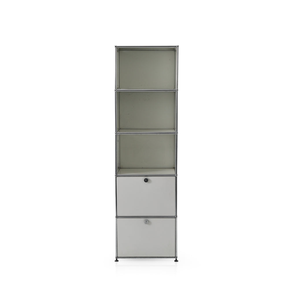 White USM Haller Single Shelving Unit