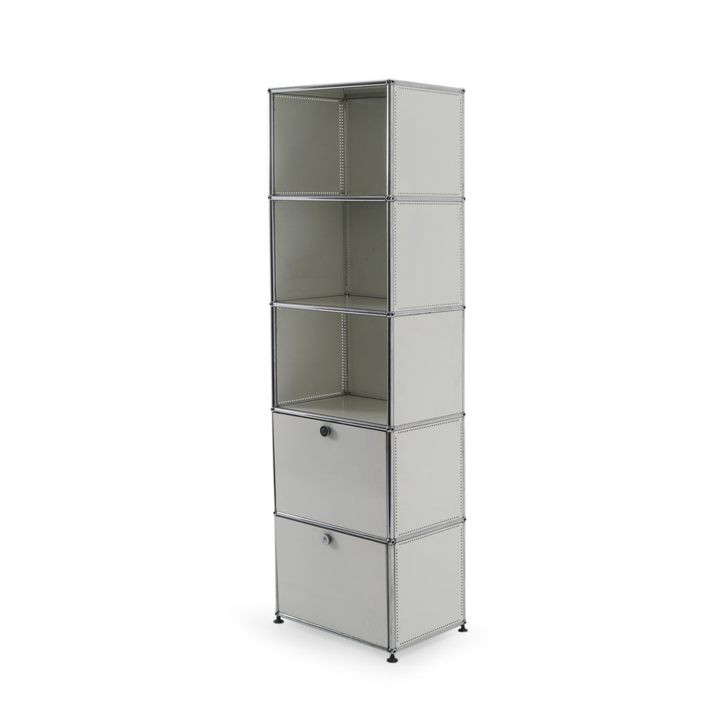 White USM Haller Single Shelving Unit