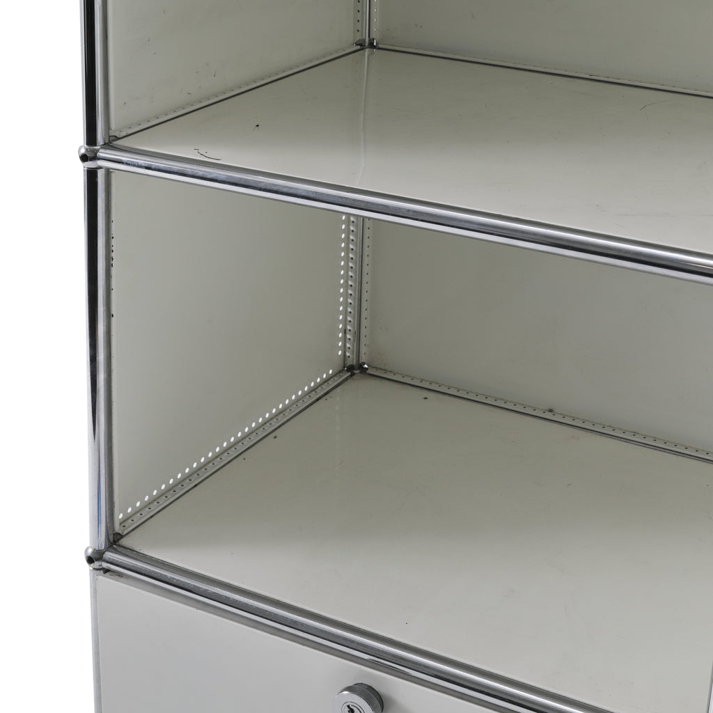 White USM Haller Single Shelving Unit