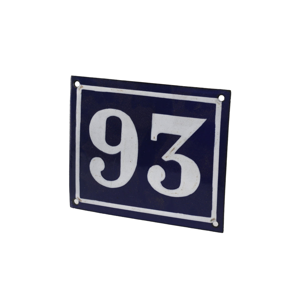 Blue & White 93 Square Sign (A+D)