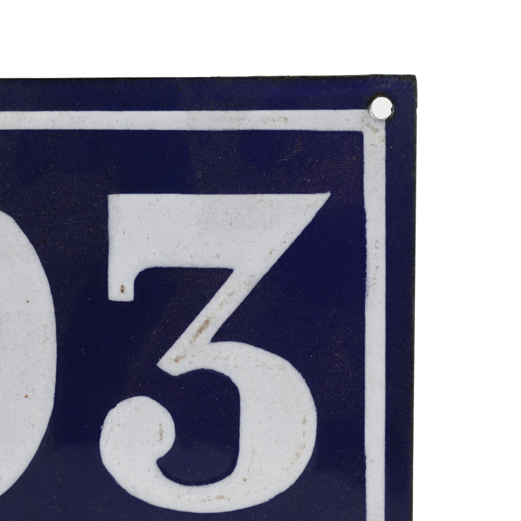 Blue & White 93 Square Sign (A+D)