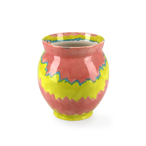 Pink and Yellow Ceramic Vase (A+D)