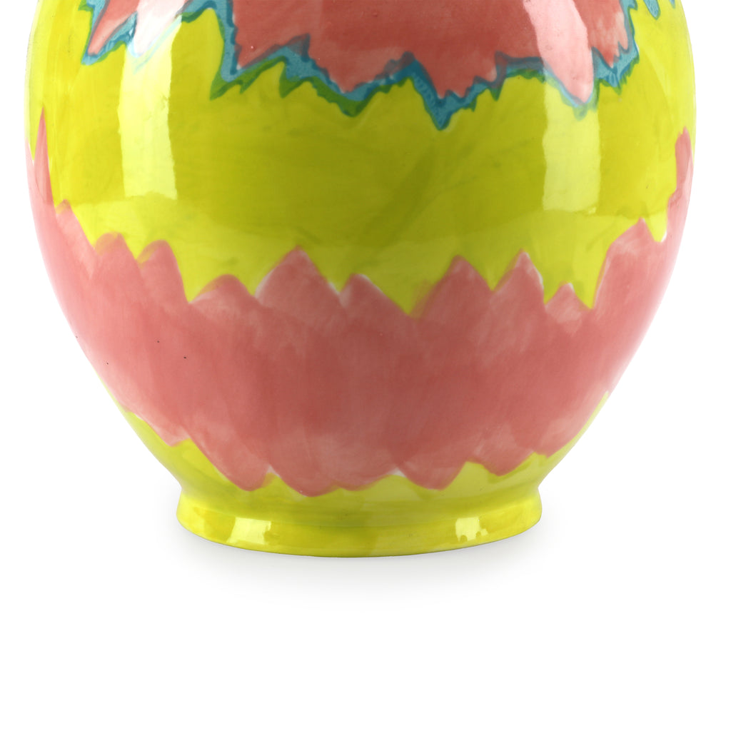 Pink and Yellow Ceramic Vase (A+D)