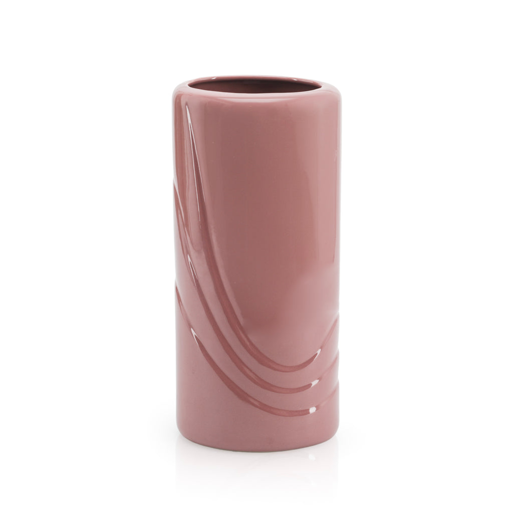 Mauve Deco Cylinder Vase