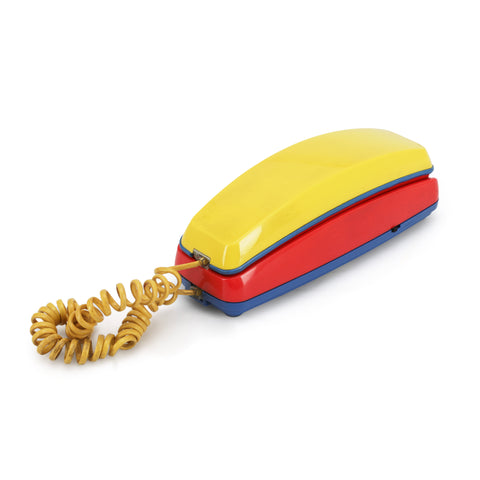 Yellow Red & Blue Retro Phone