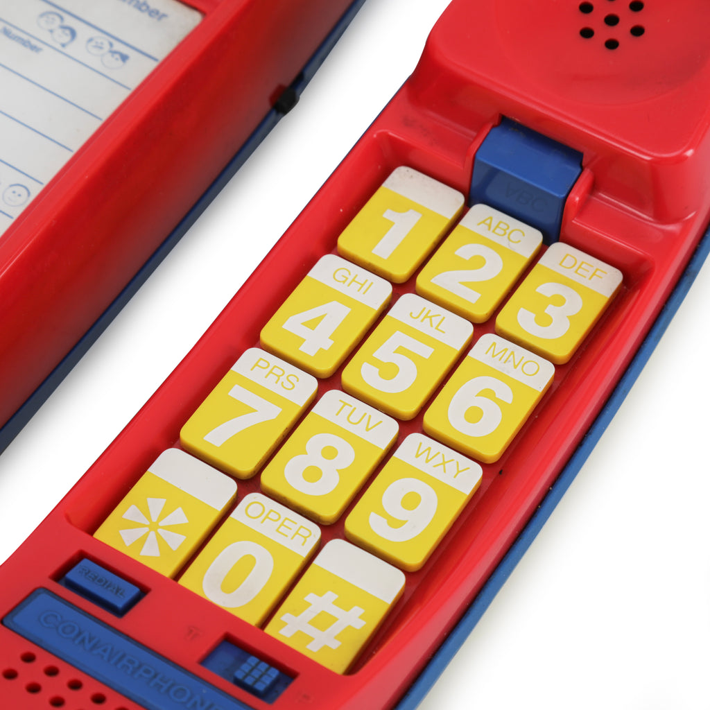 Yellow Red & Blue Retro Phone