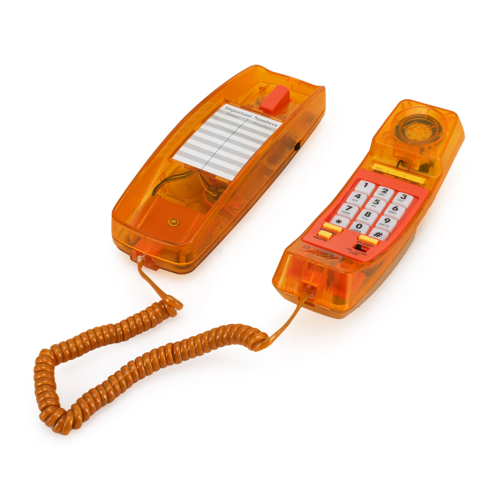 Clear Orange Acrylic Phone