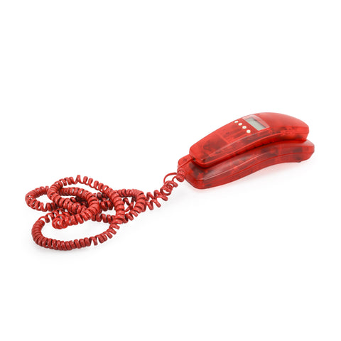 Clear Red Acrylic Phone w/ Caller ID