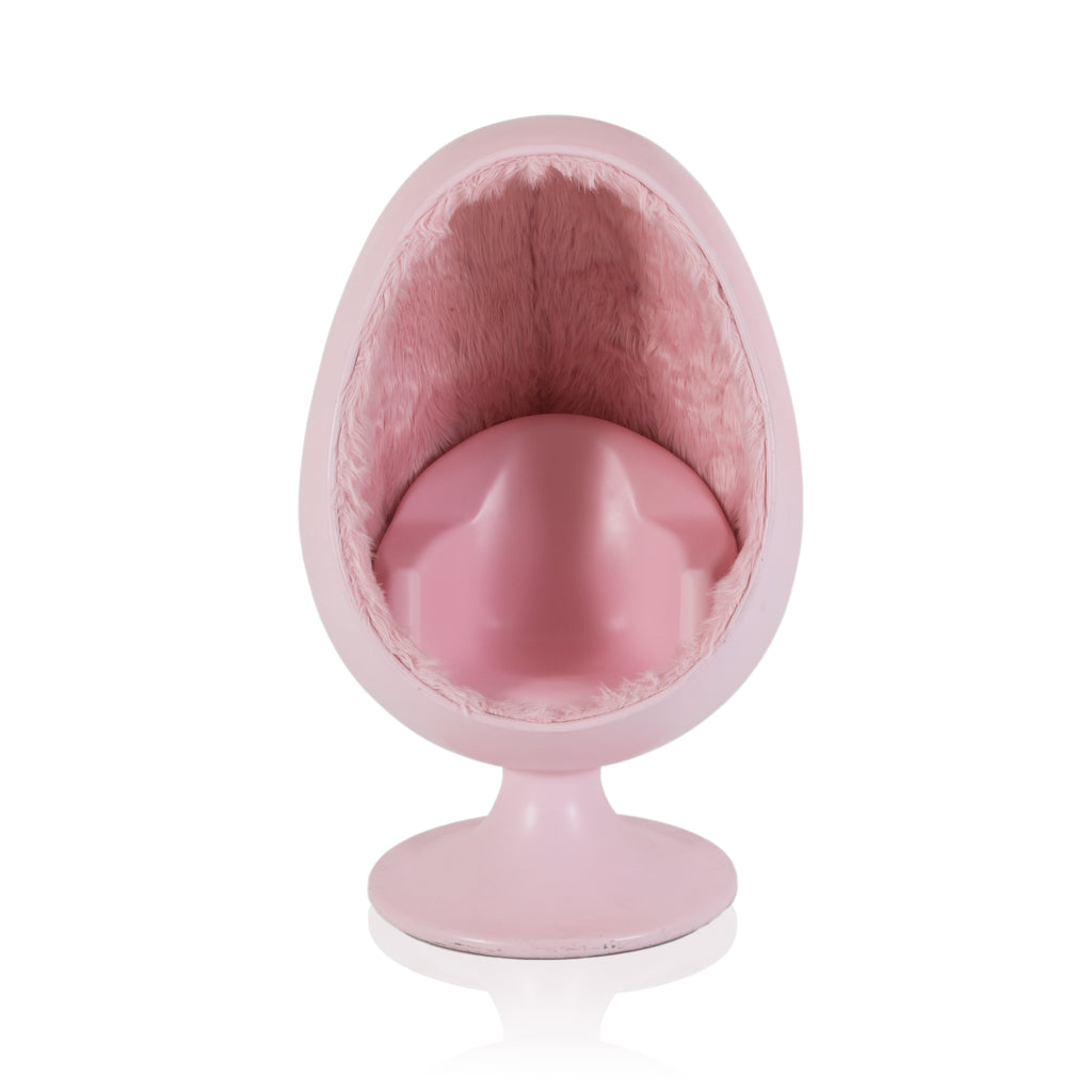 Pink Faux Fur Egg Chair