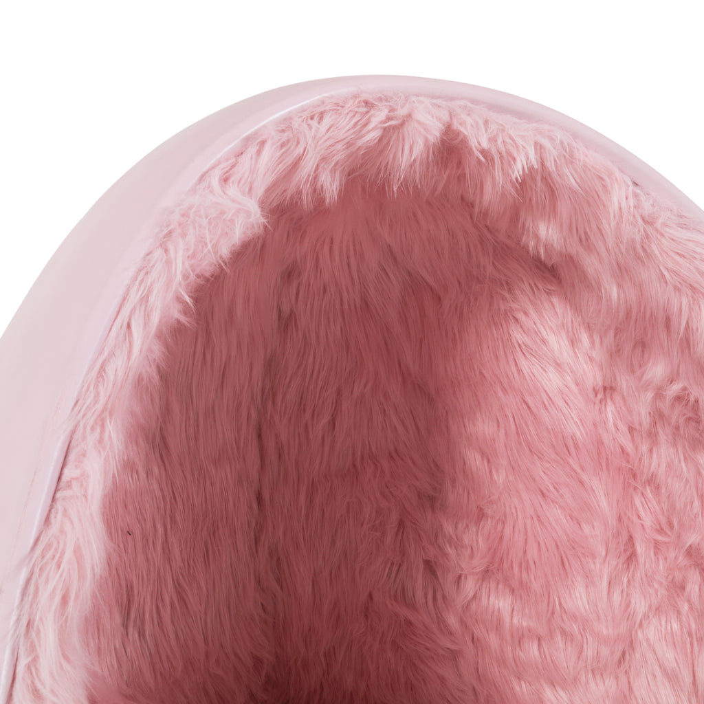 Pink Faux Fur Egg Chair