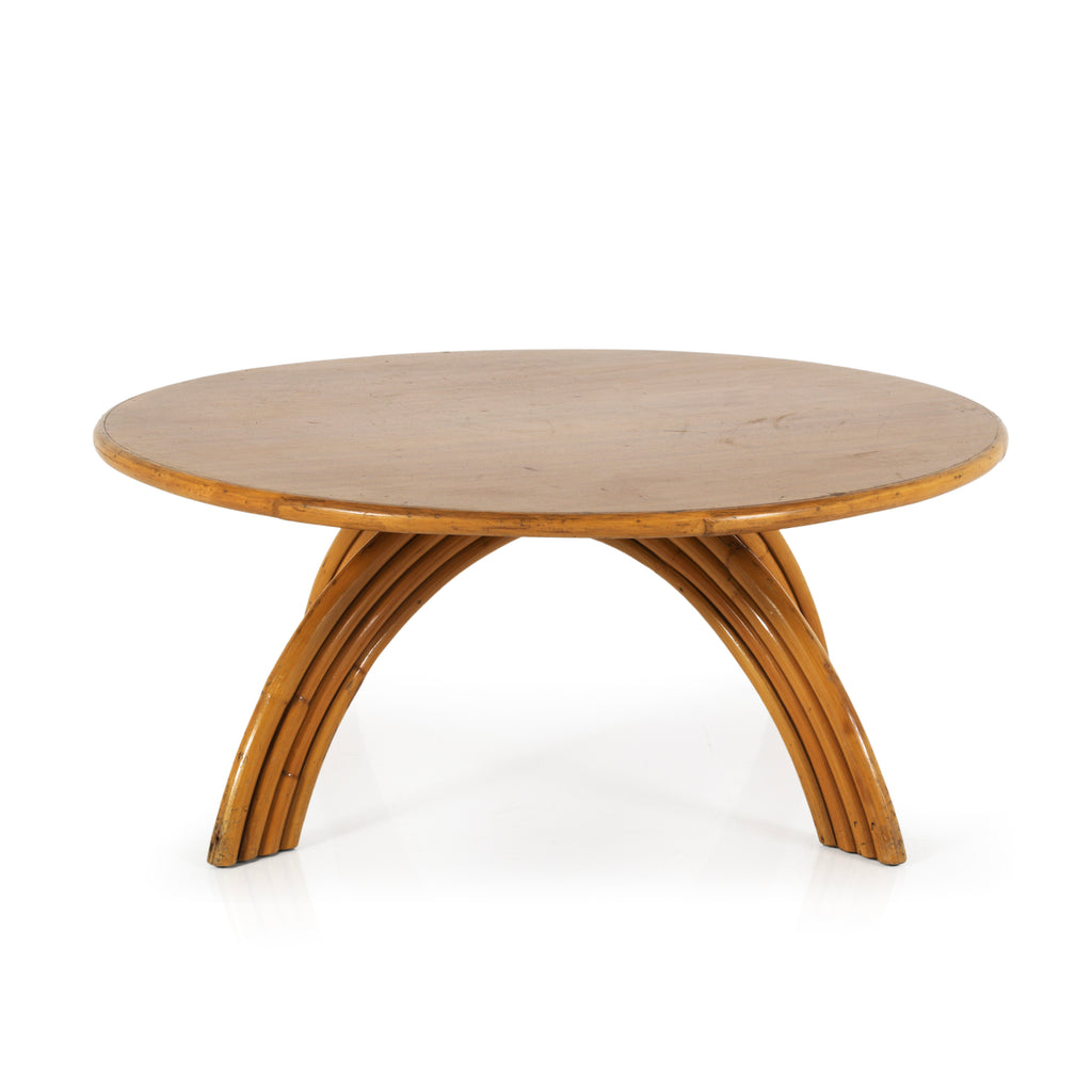 Round Bamboo Coffee Table