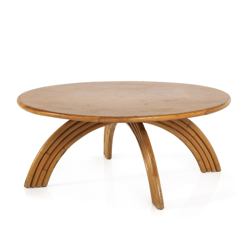 Round Bamboo Coffee Table