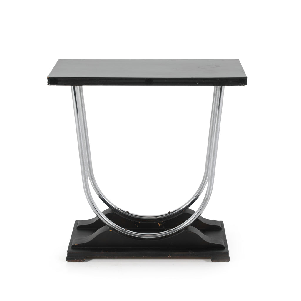 Black & Chrome Deco End Table