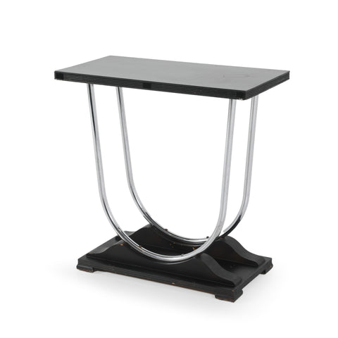 Black & Chrome Deco End Table