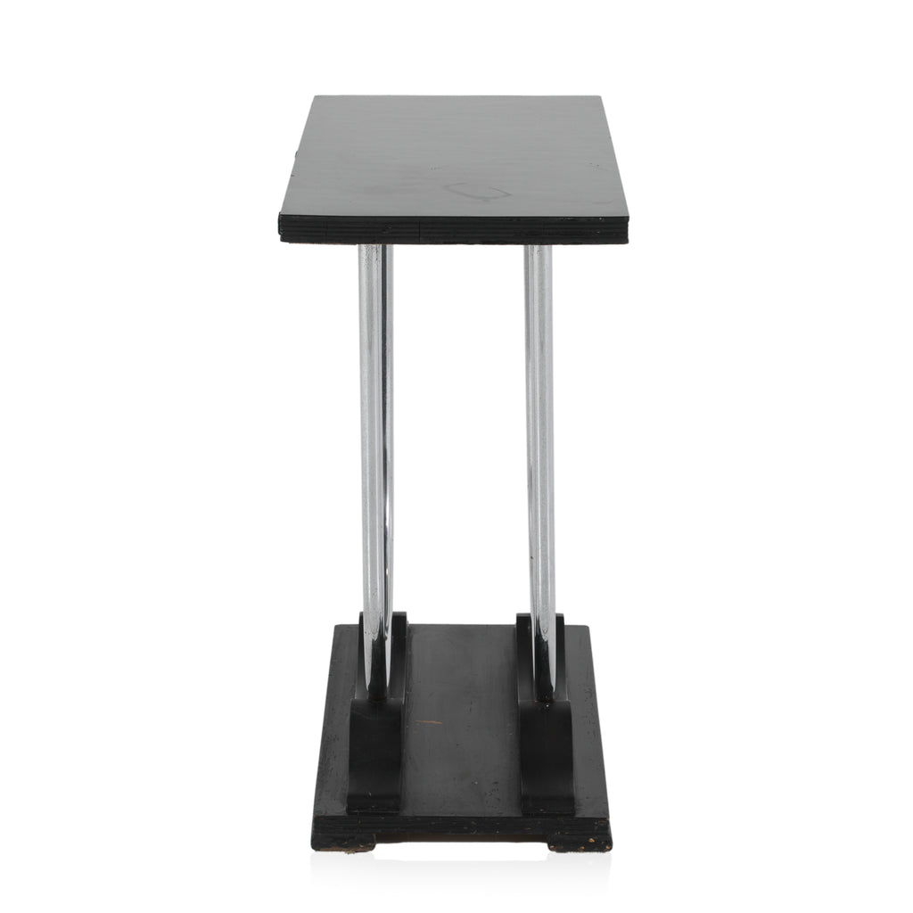 Black & Chrome Deco End Table