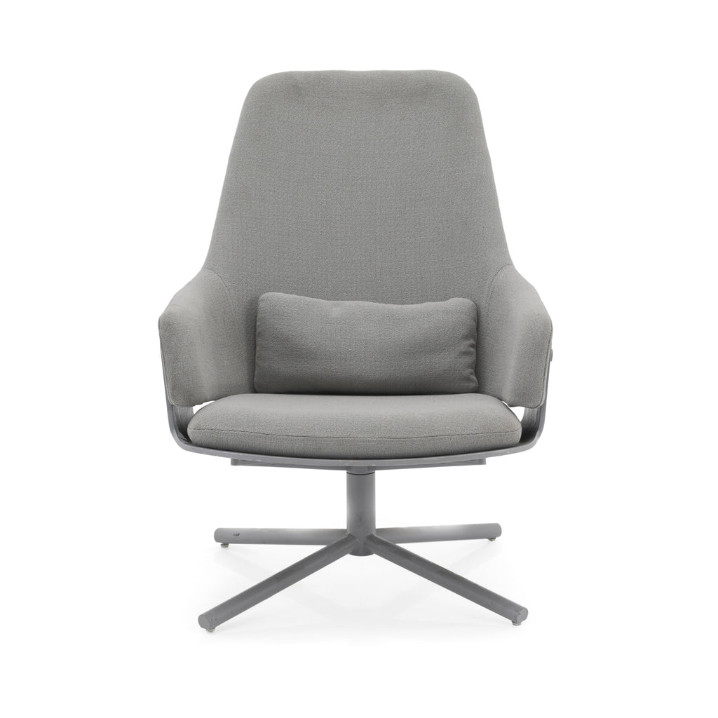 Grey Modern Swivel Armchair