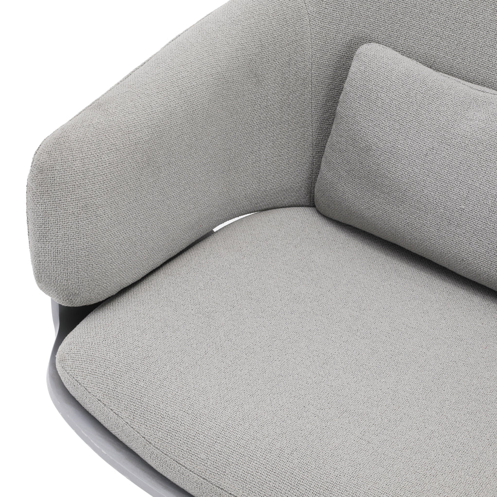 Grey Modern Swivel Armchair