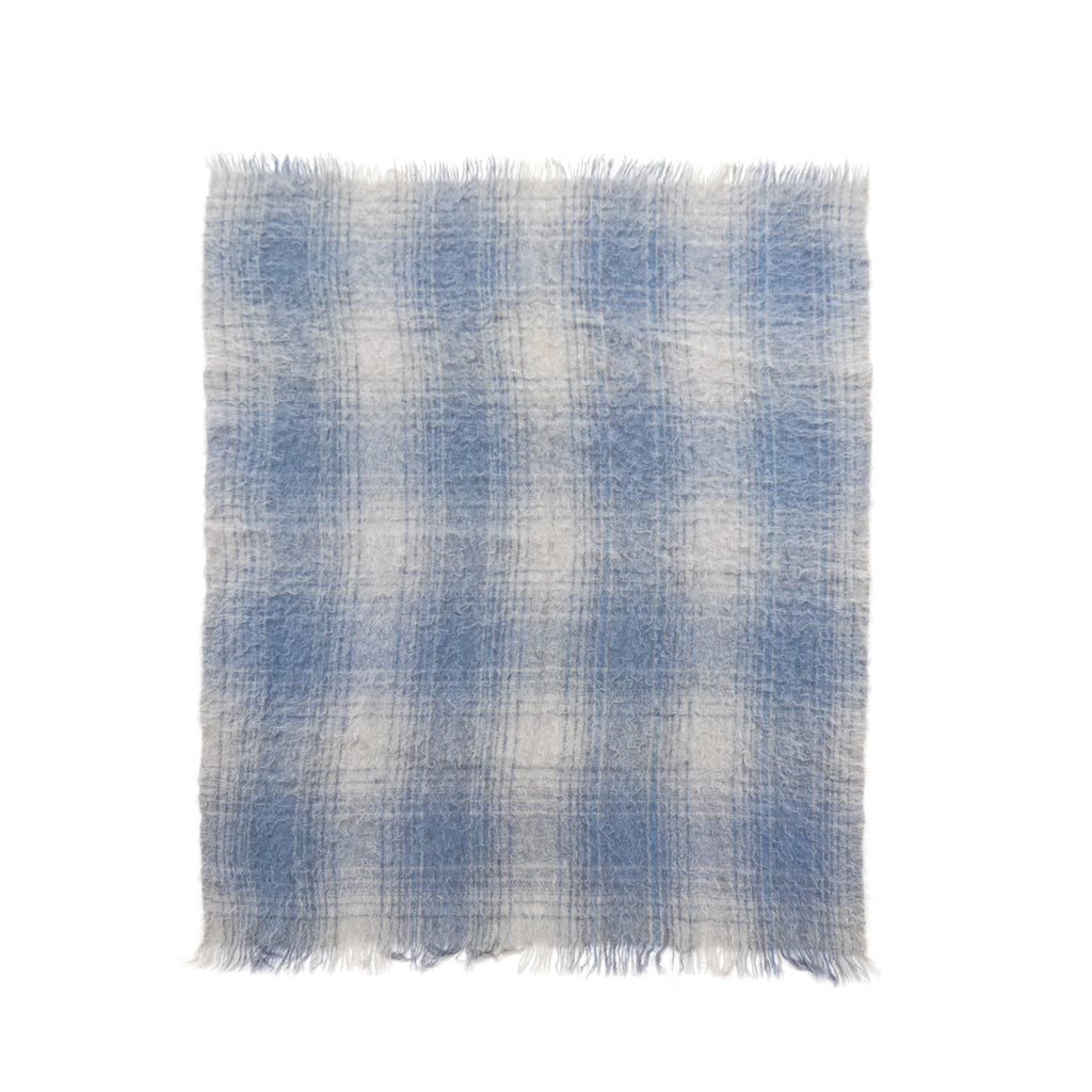 Blue Plaid Throw Blanket