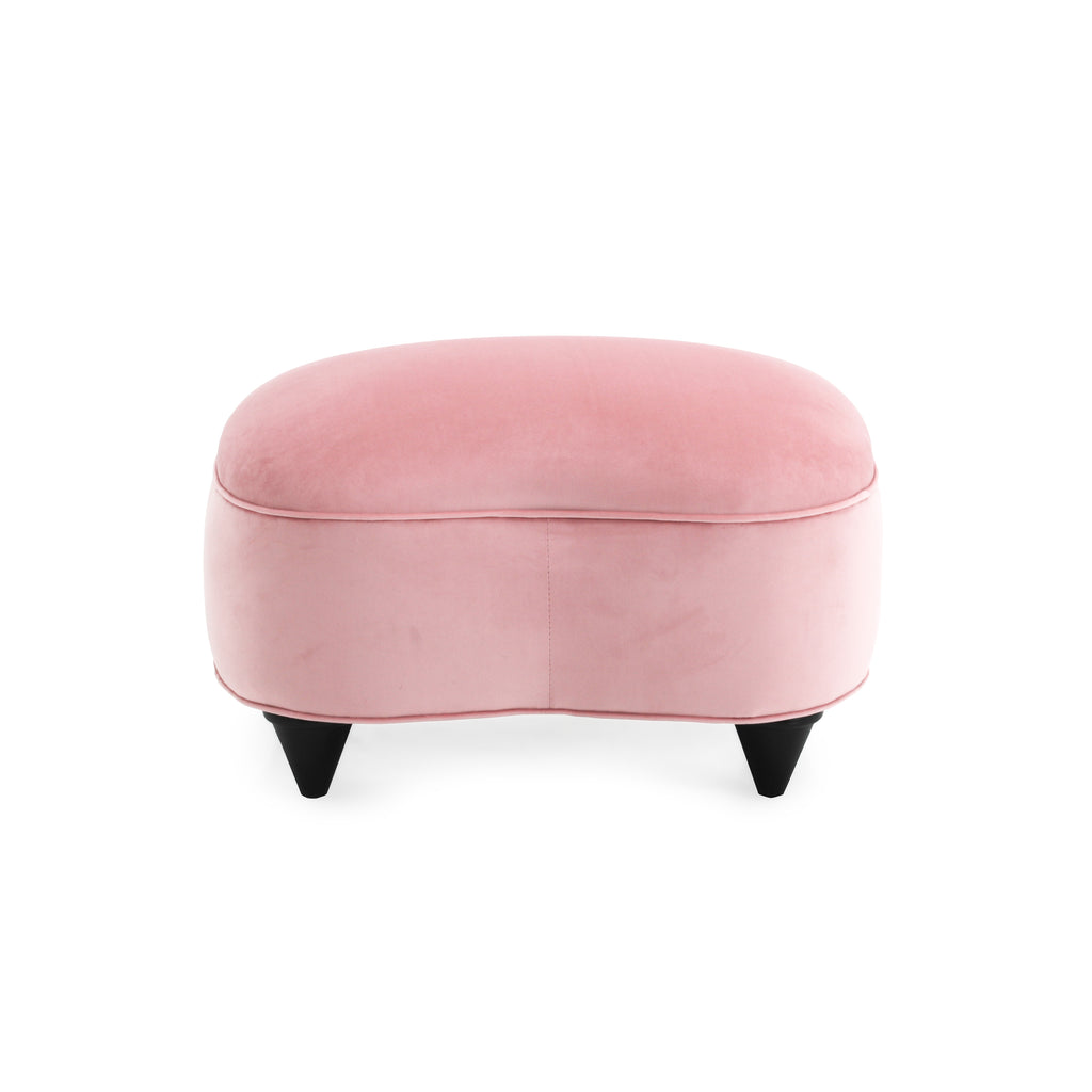 Pink Velvet Ottoman