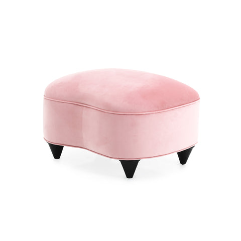 Pink Velvet Ottoman