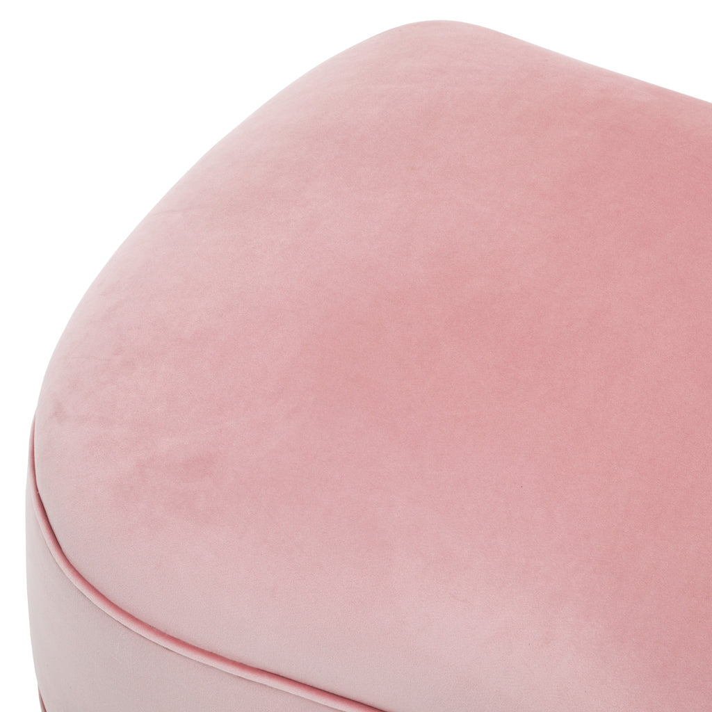 Pink Velvet Ottoman