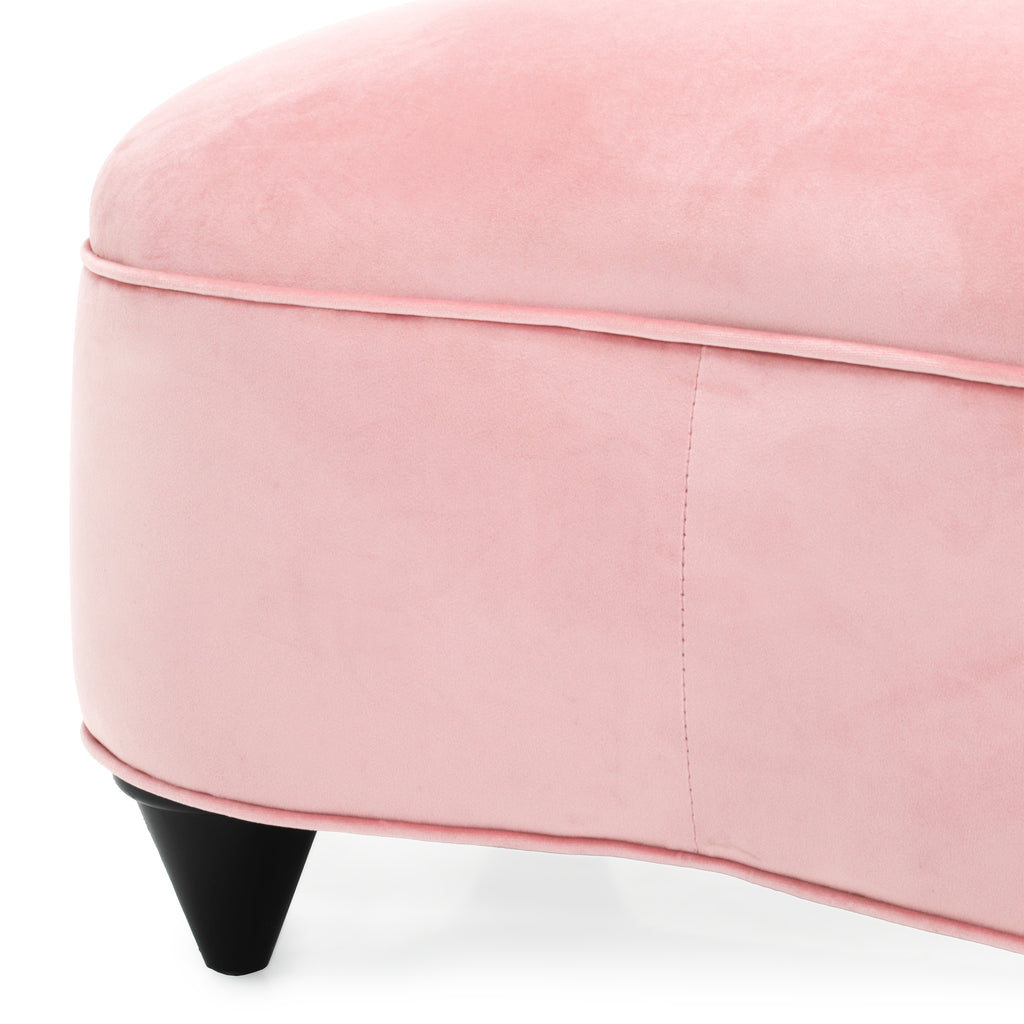 Pink Velvet Ottoman