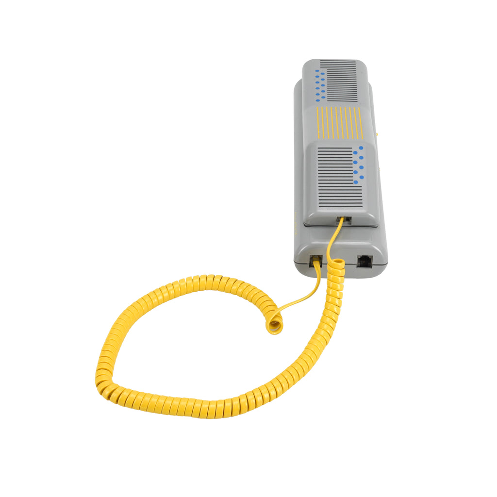 Grey Telephone w/ Yellow Cord