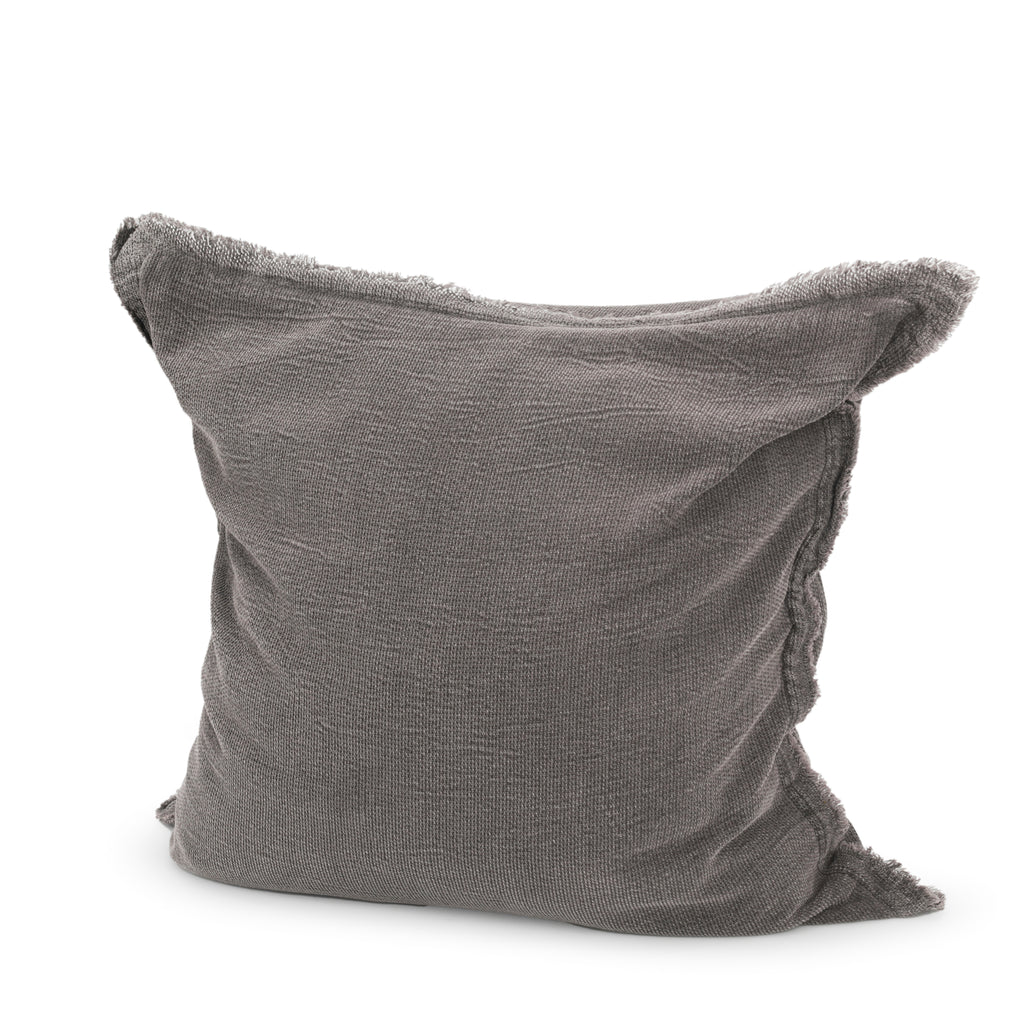 Large Grey Throw Pillow