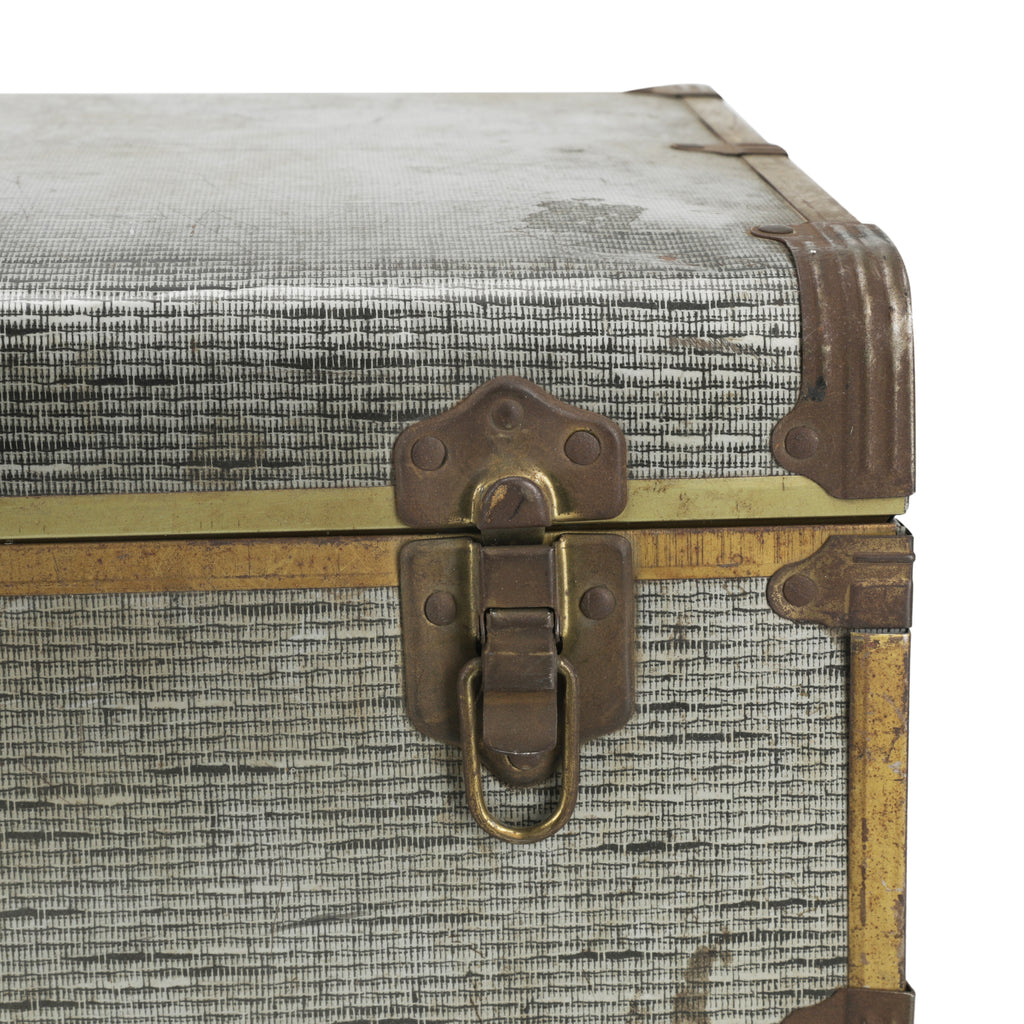 Vintage Grey / Brass Trunk