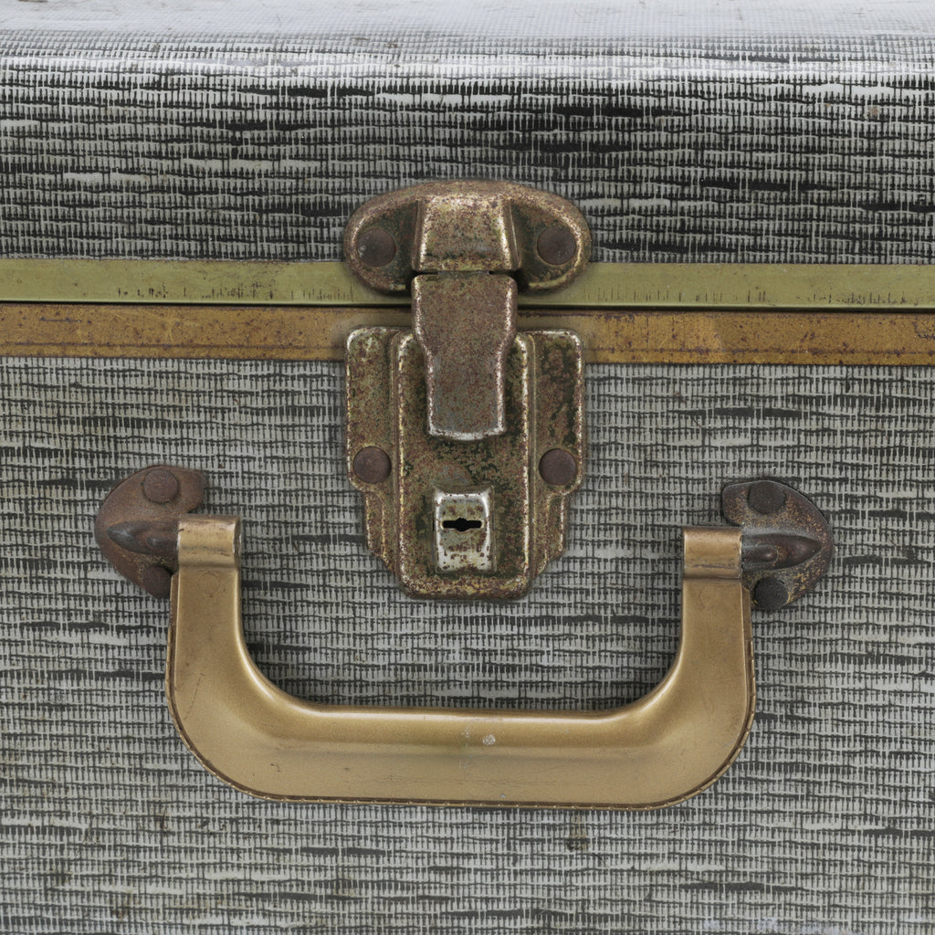 Vintage Grey / Brass Trunk