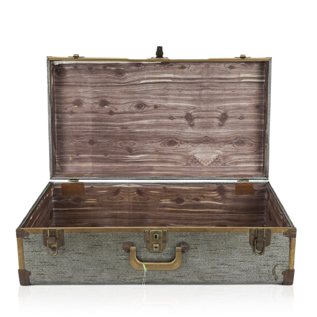 Vintage Grey / Brass Trunk