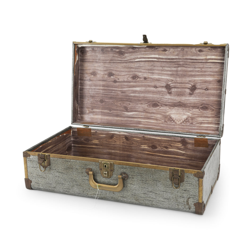 Vintage Grey / Brass Trunk