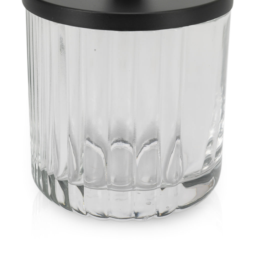 Ribbed Glass Jar