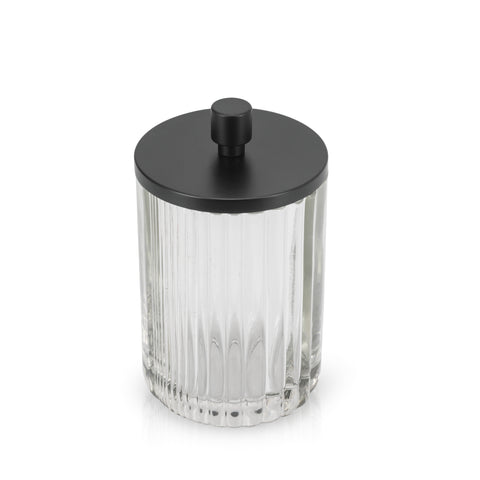 Ribbed Glass Jar