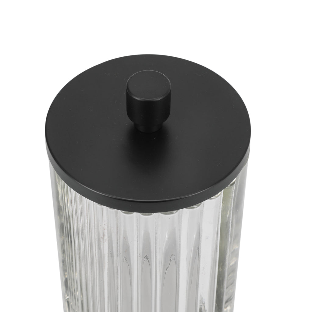 Ribbed Glass Jar