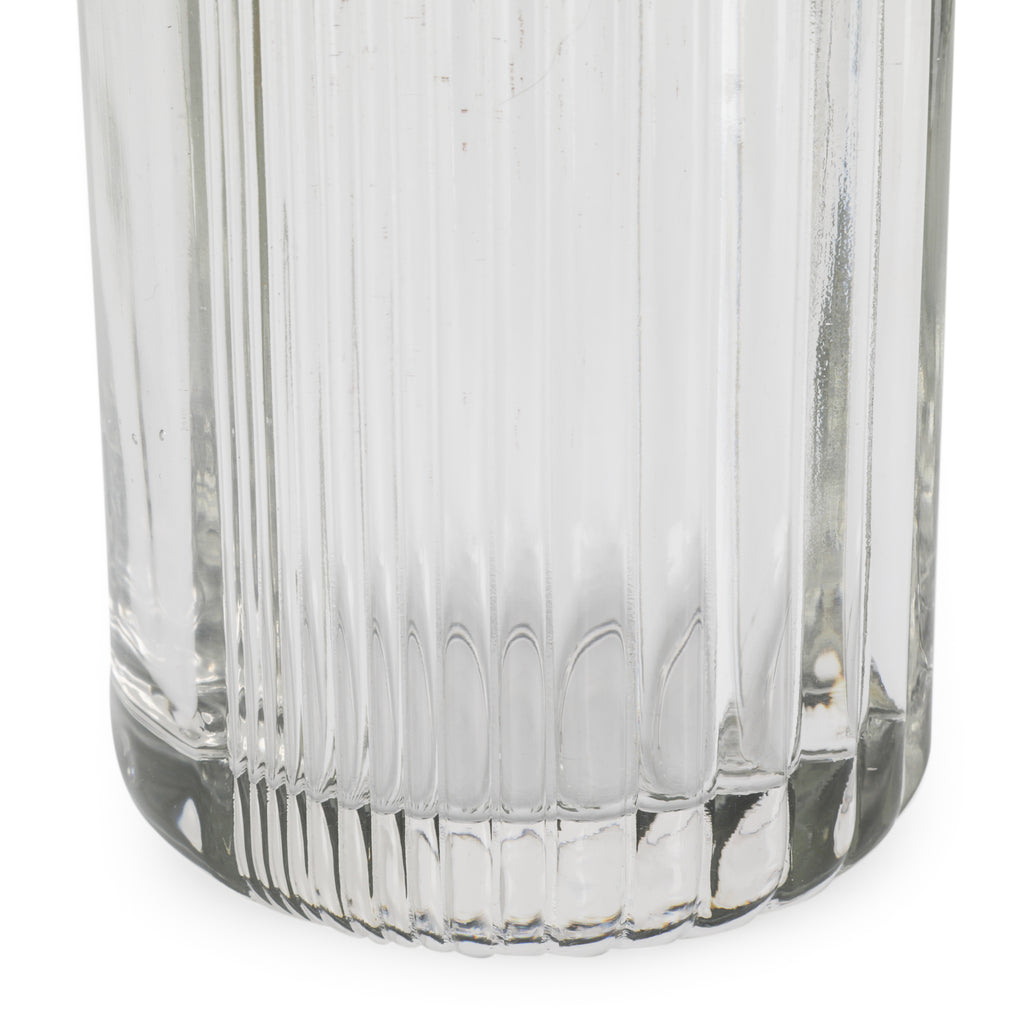 Ribbed Glass Jar