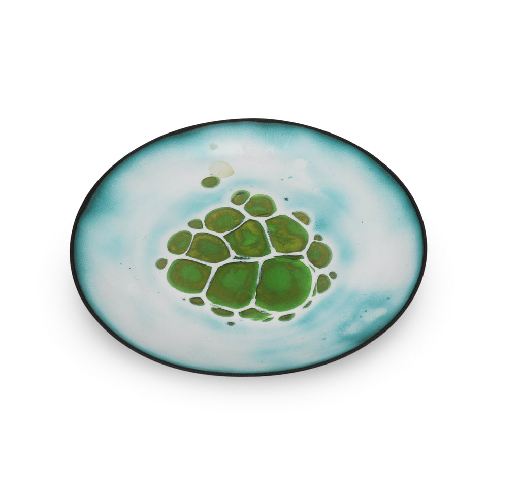 Blue Ombre Dish w/ Green Inlay