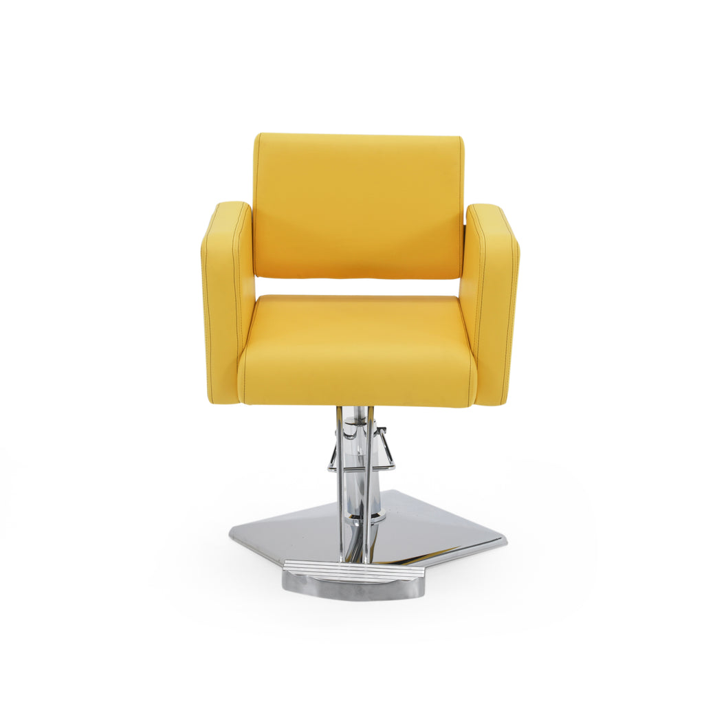 Yellow Vinyl Salon Chair