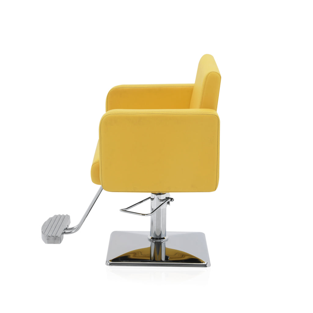 Yellow Vinyl Salon Chair