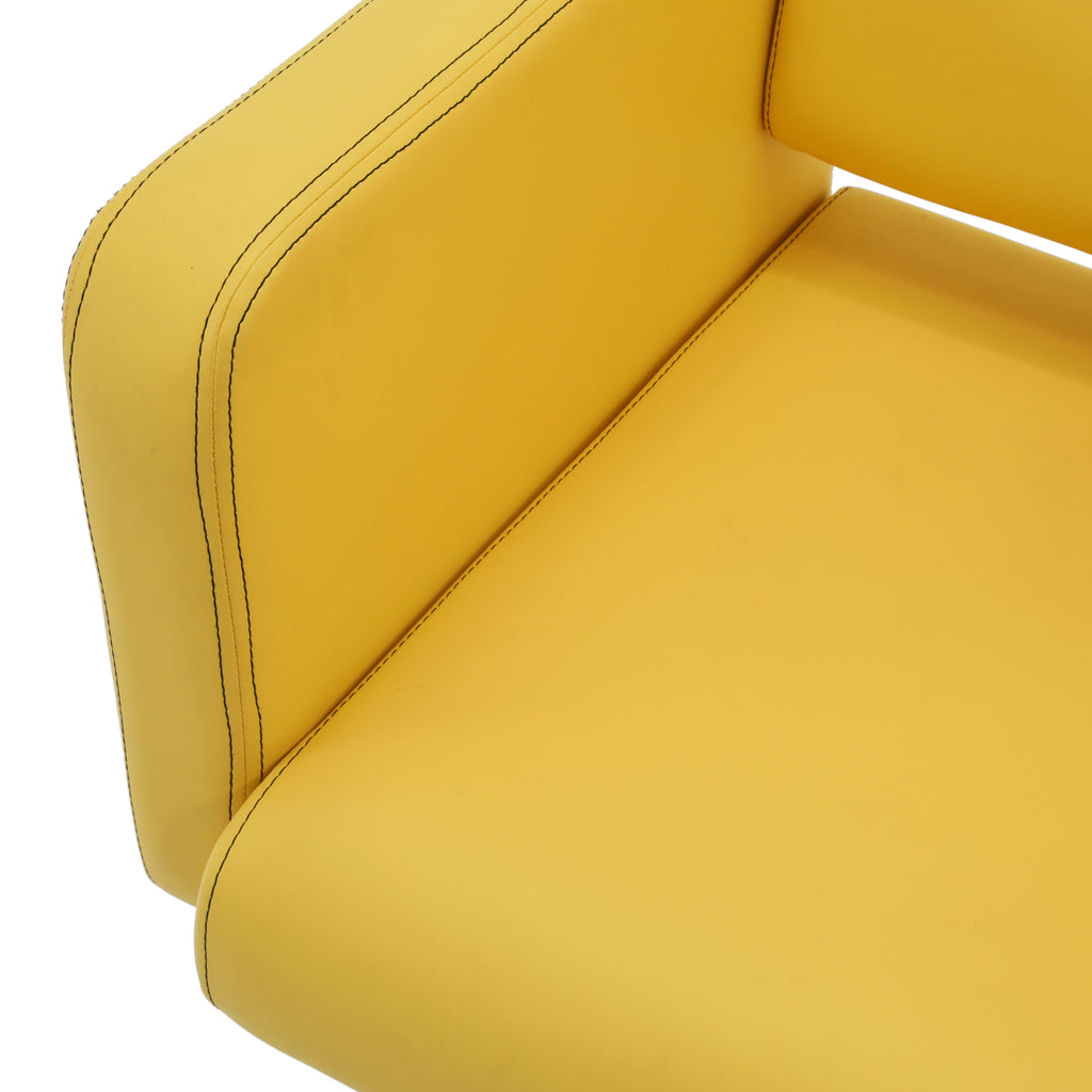 Yellow Vinyl Salon Chair