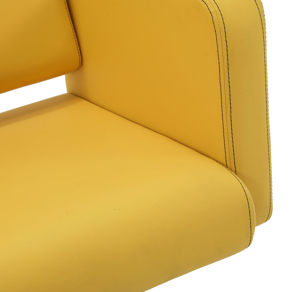 Yellow Vinyl Salon Chair