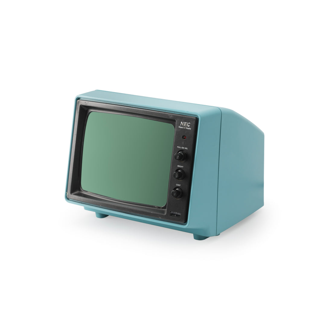 Light Blue NEC Character Small Display Television