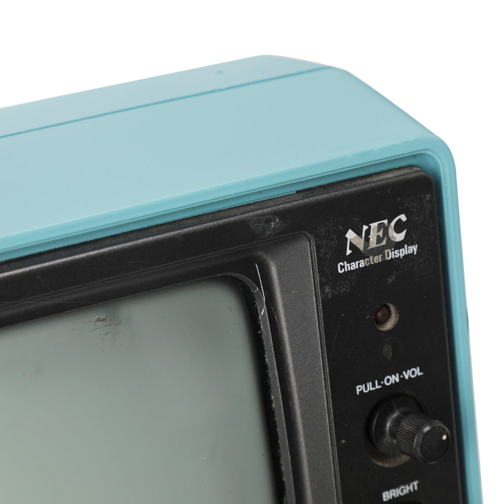 Light Blue NEC Character Small Display Television