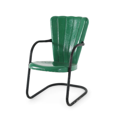 Rustic Green And Black Outdoor Chair